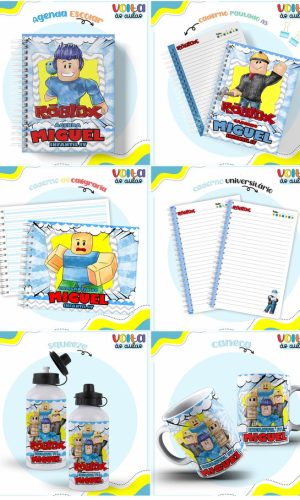 Arquivo de Corte Combo Etiqueta Escolar Roblox