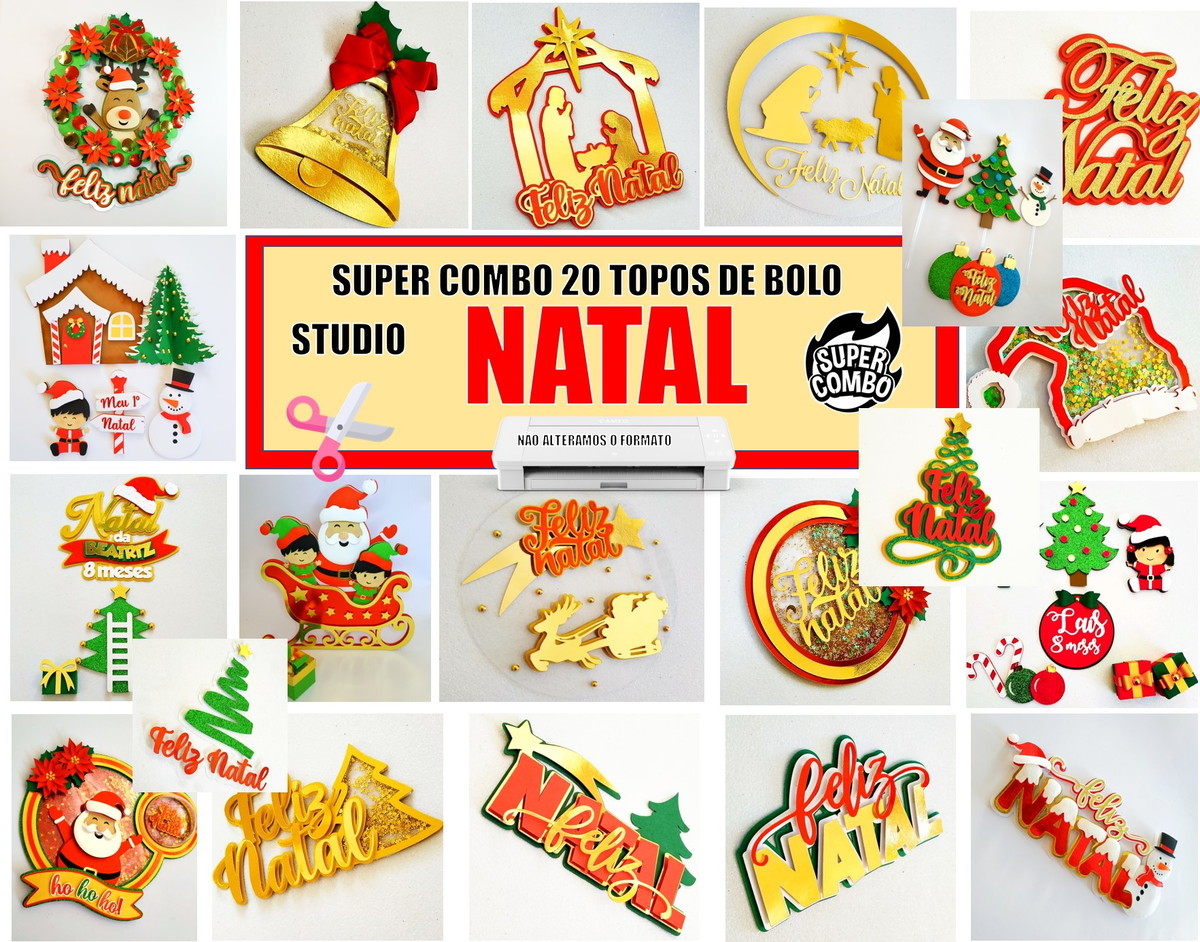Arquivo De Corte Combo Topo De Bolo Natal 2022 - Studio - Imagem 3