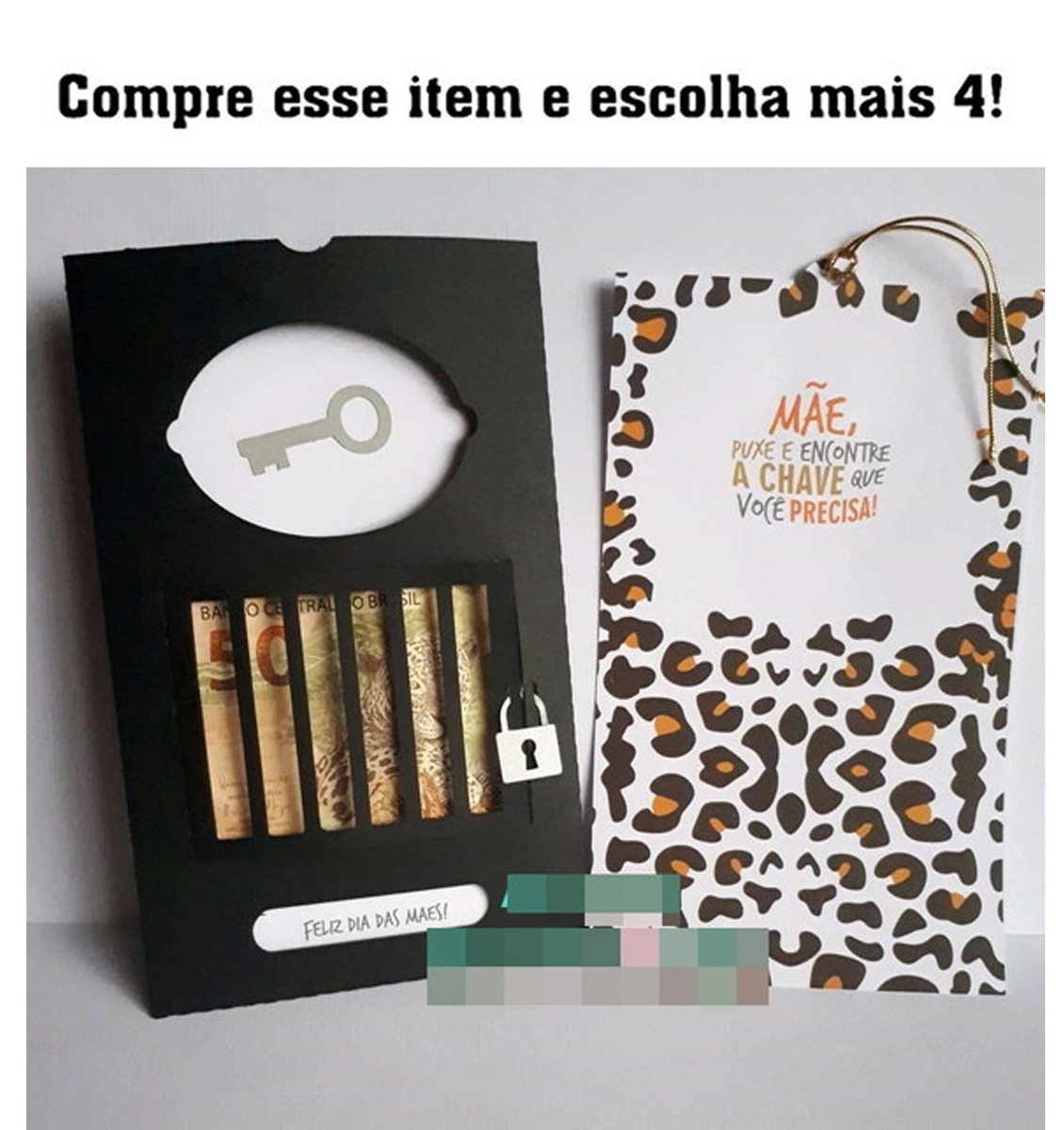 Kit c/ 5: Arquivo de corte Dia das Mães Envelope Jaula