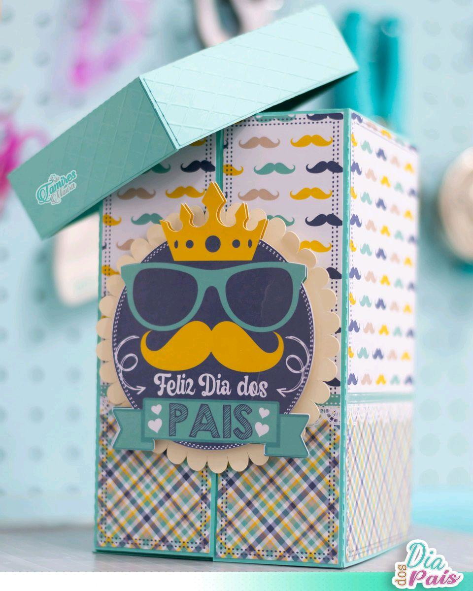 ARQUIVO DE CORTE DIA DOS PAIS CAIXA COPO #7974 PDF E STUDIO - Imagem 2