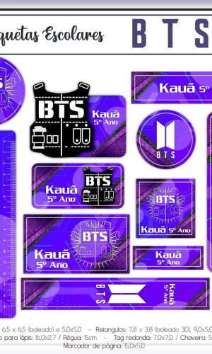 ARQUIVO DE CORTE ETIQUETA ESCOLAR BTS (#2400)