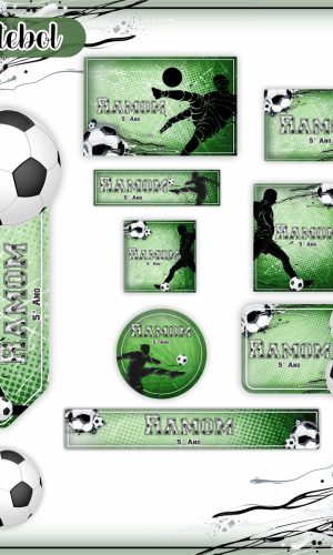 Arquivo de Corte - Etiqueta Escolar (Futebol) C