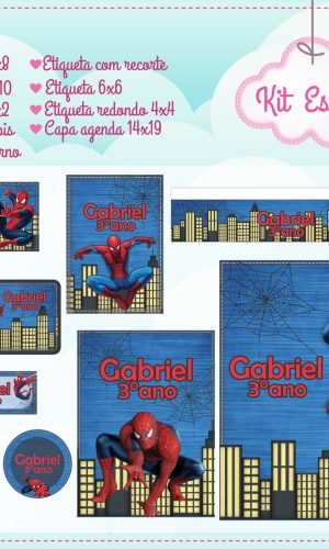 Arquivo de Corte - Etiqueta Escolar (Homem Aranha) B