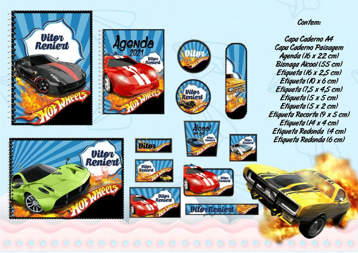 ARQUIVO DE CORTE ETIQUETA ESCOLAR HOT WHEELS (#2412)