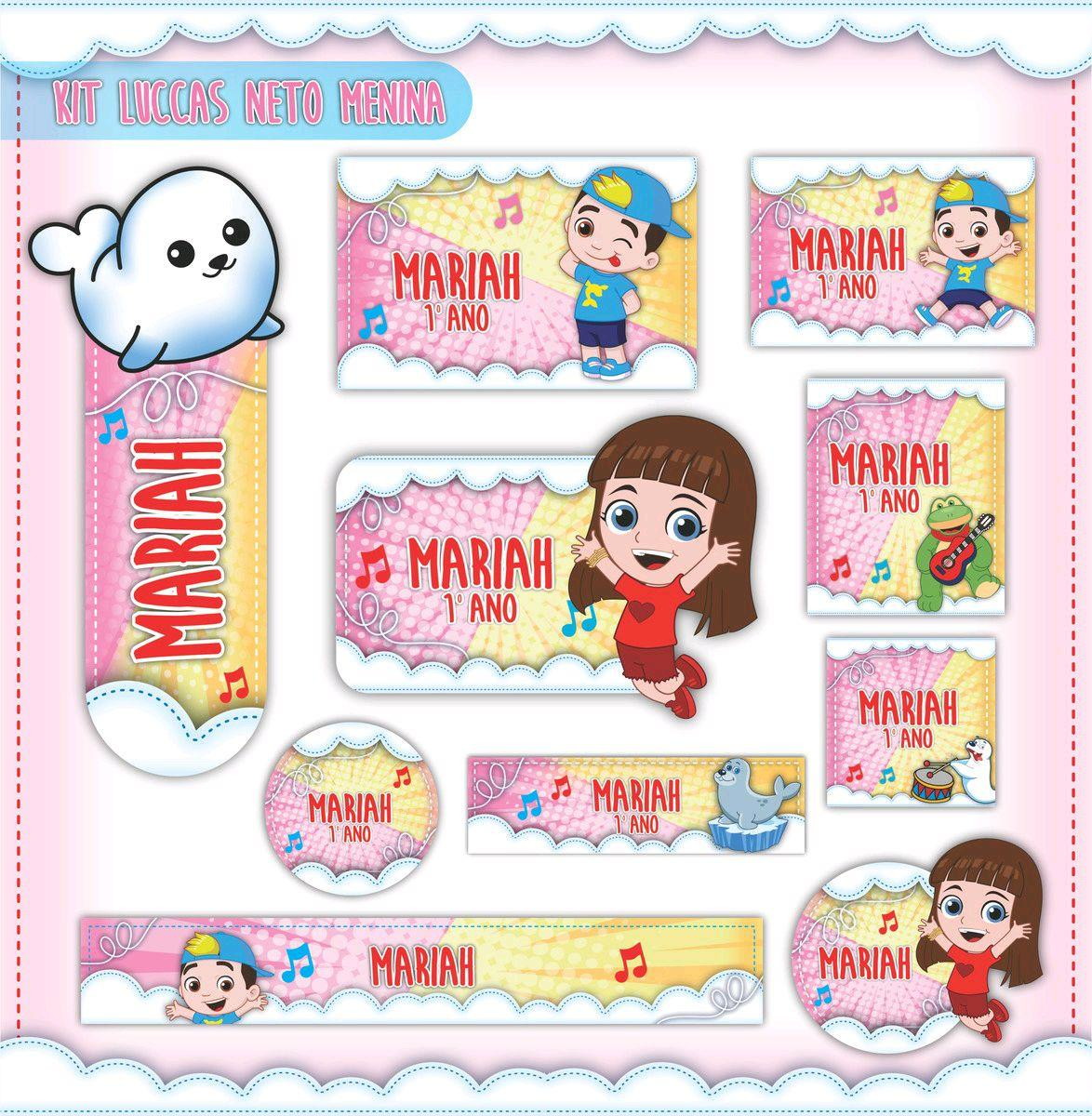 ARQUIVO DE CORTE ETIQUETA ESCOLAR LUCAS NETO MENINA (#2564)