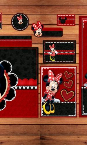 ARQUIVO DE CORTE ETIQUETA ESCOLAR MINNIE VERMELHA (#2420)