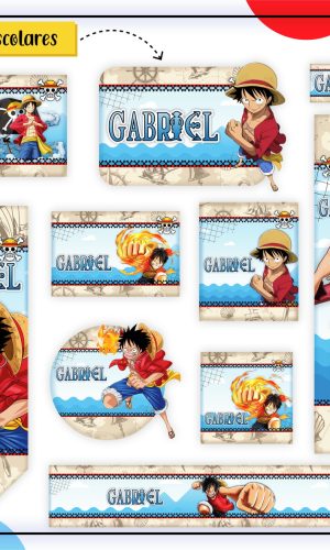 Arquivo de Corte - Etiqueta Escolar (one Piece) a