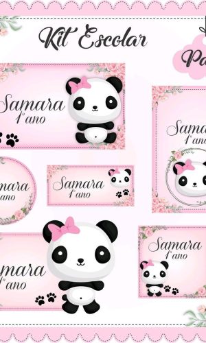 ARQUIVO DE CORTE ETIQUETA ESCOLAR PANDA (#2526)