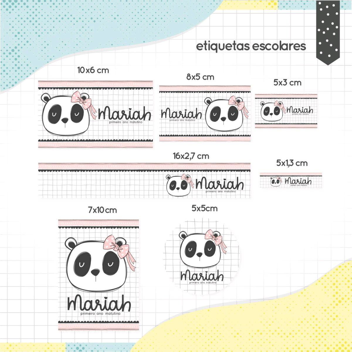 ARQUIVO DE CORTE ETIQUETA ESCOLAR PANDA (#2555)