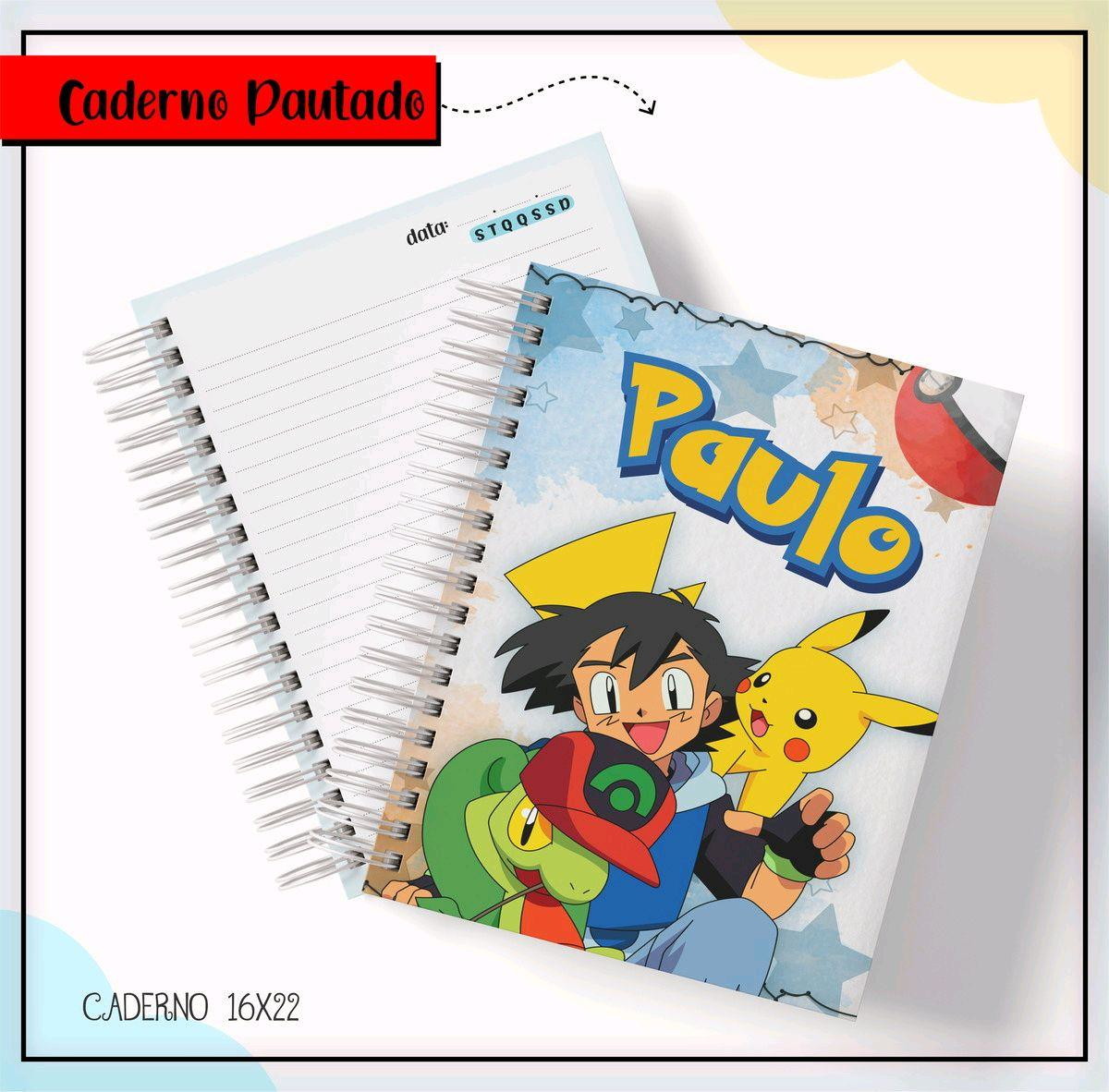 ARQUIVO DE CORTE ETIQUETA ESCOLAR POKEMON #2798 STUDIO E PDF - Imagem 2