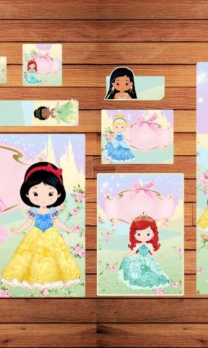 ARQUIVO DE CORTE ETIQUETA ESCOLAR PRINCESAS (#2429)