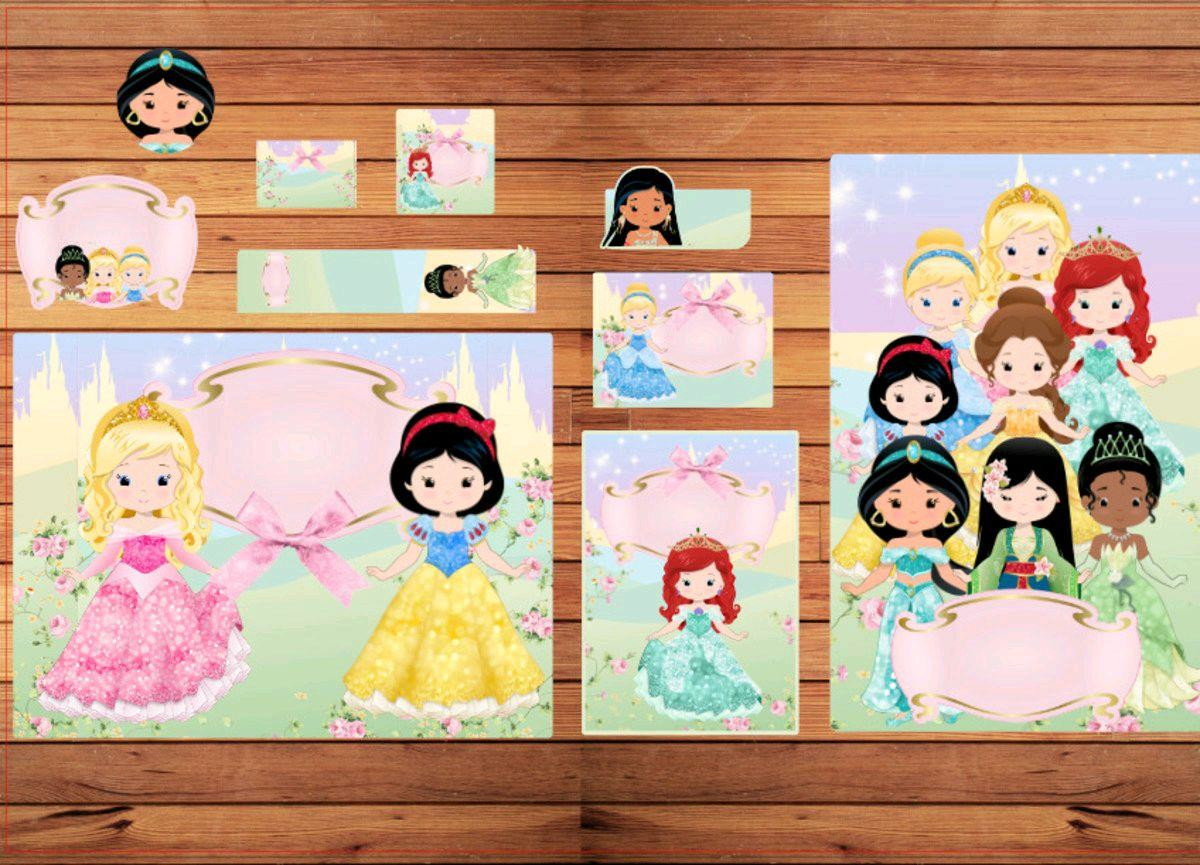 ARQUIVO DE CORTE ETIQUETA ESCOLAR PRINCESAS (#2429)