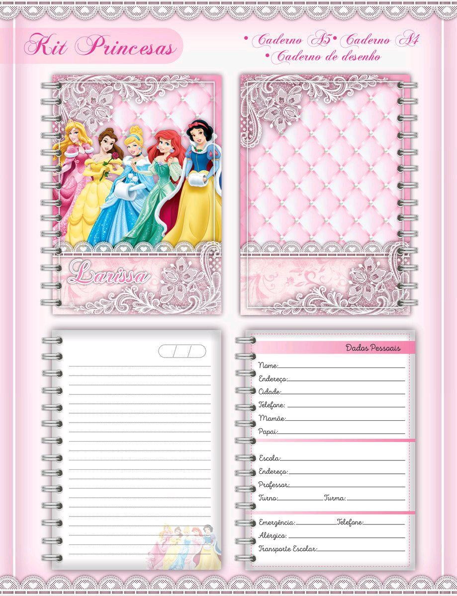 ARQUIVO DE CORTE ETIQUETA ESCOLAR PRINCESAS (#2560) - Imagem 2