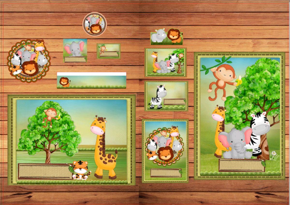 ARQUIVO DE CORTE ETIQUETA ESCOLAR SAFARI MENINO (#2426)