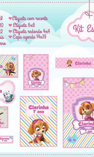 Arquivo de Corte Etiqueta Escolar Skye e Everest (#2529)