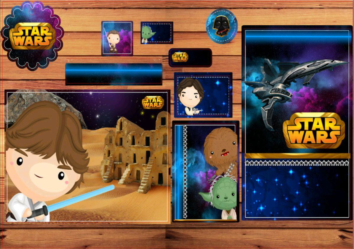 ARQUIVO DE CORTE ETIQUETA ESCOLAR STAR WARS (#2424)