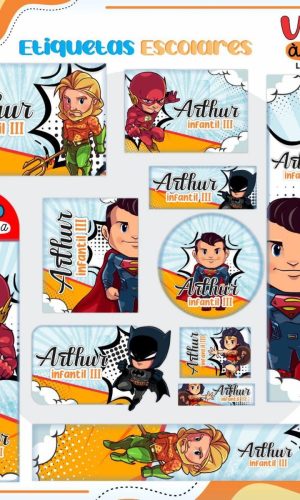 Arquivo de Corte Etiqueta Escolar Tema Vingadores #16845