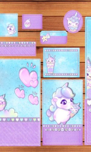 ARQUIVO DE CORTE ETIQUETA ESCOLAR UNICORNIO (#2422)