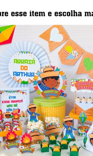 Kit c/ 5: Arquivo de corte festa junina menino- STUDIO E PDF
