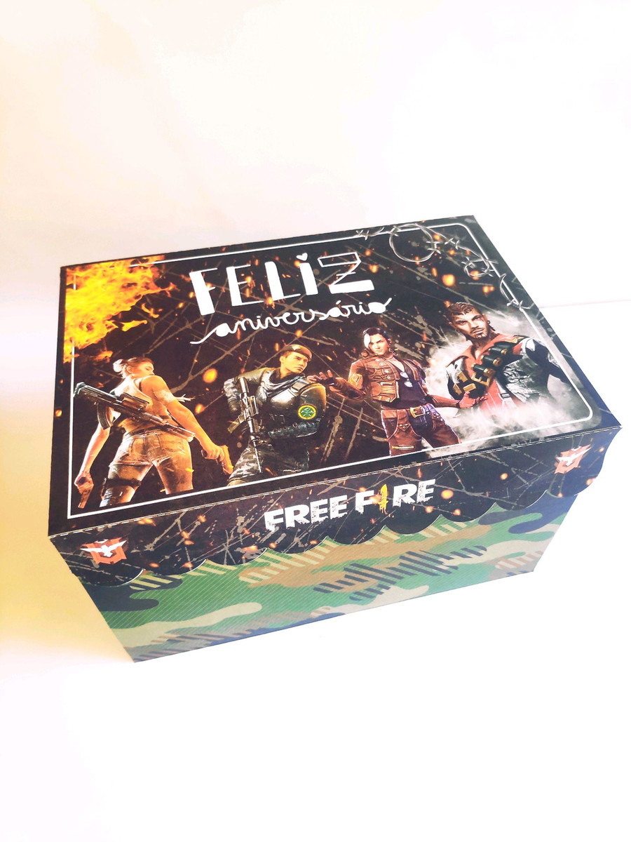 ARQUIVO DE CORTE FESTA NA CAIXA FREEFIRE #4024 PDF E STUDIO - Imagem 2