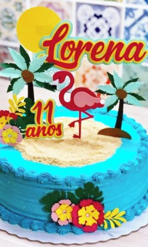 Arquivo de corte topo Flamingo tropical