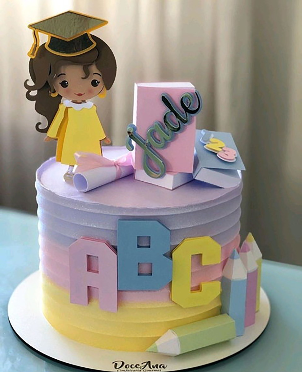 Arquivo de Corte: Formatura Abc Menina Camadas 005