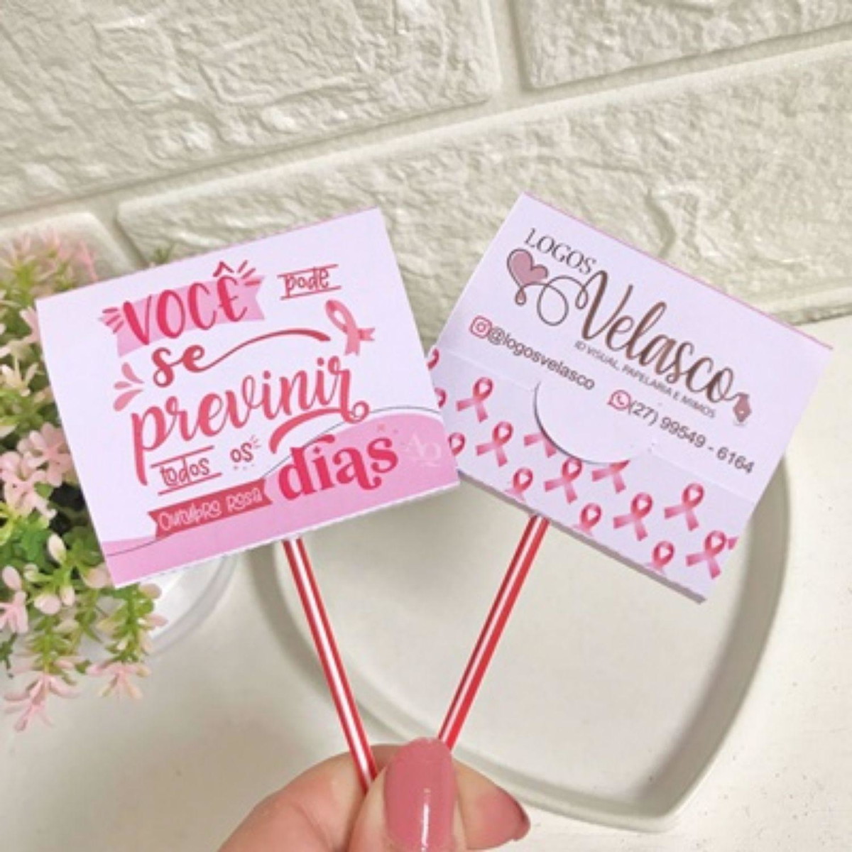 Arquivo De Corte Kit Artes Pirulito Outubro Rosa #15393 - Imagem 4