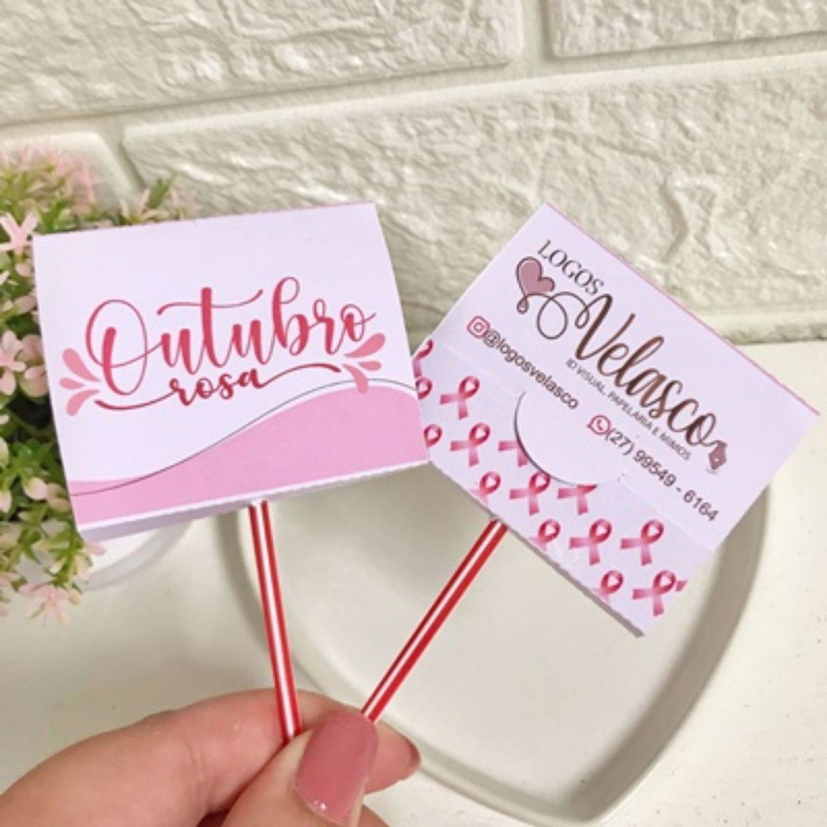 Arquivo De Corte Kit Artes Pirulito Outubro Rosa #15393 - Imagem 3