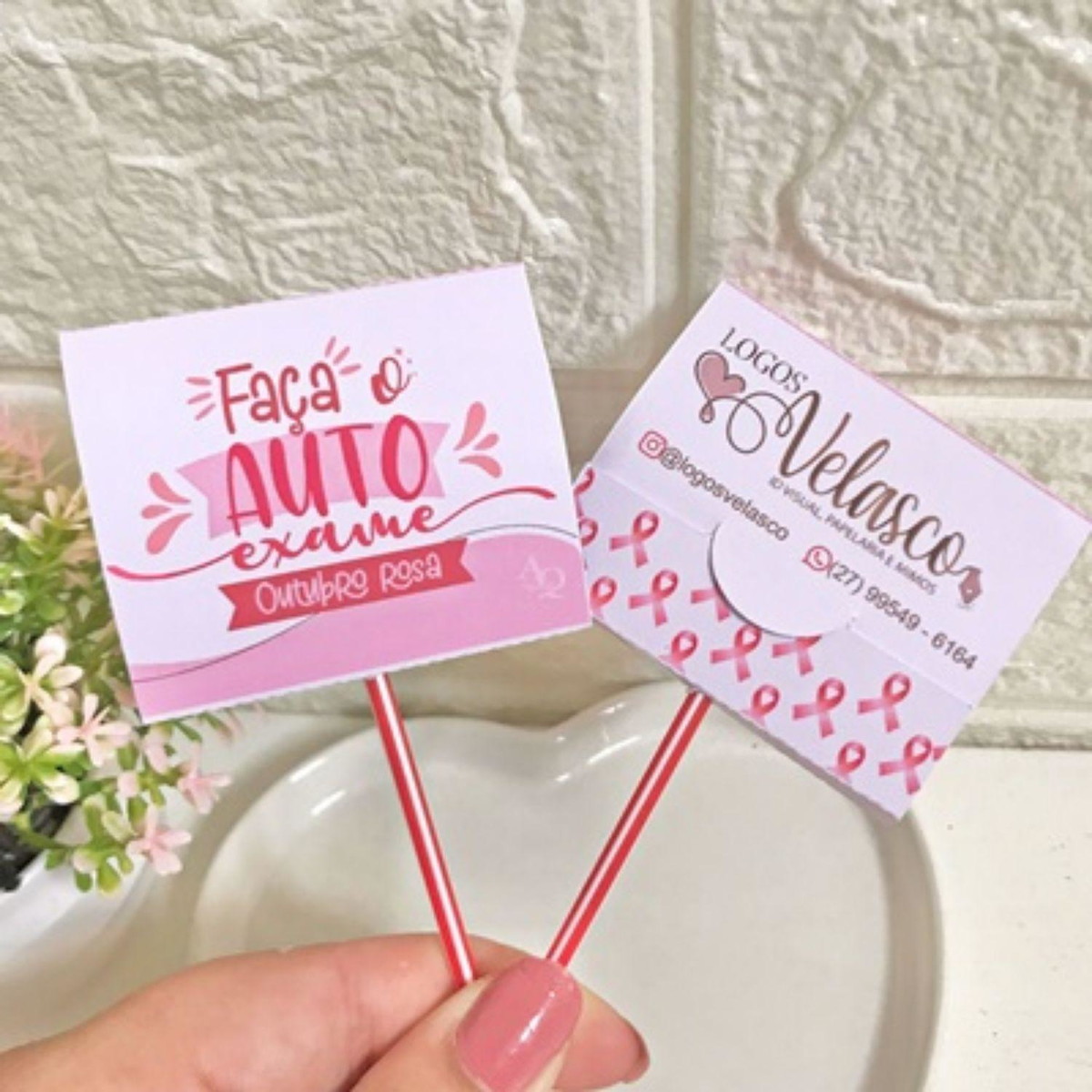 Arquivo De Corte Kit Artes Pirulito Outubro Rosa #15393 - Imagem 5
