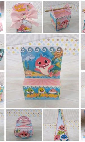 Arquivo de Corte Kit Baby Shark Menina #7062 pdf e Studio