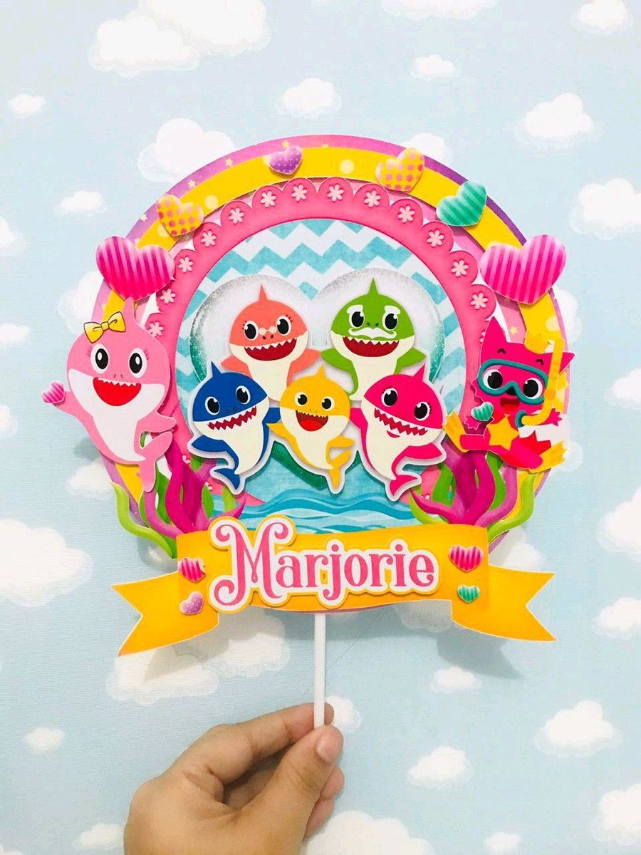ARQUIVO DE CORTE KIT BABY SHARK ROSA (#1422) PDF E STUDIO - Imagem 2