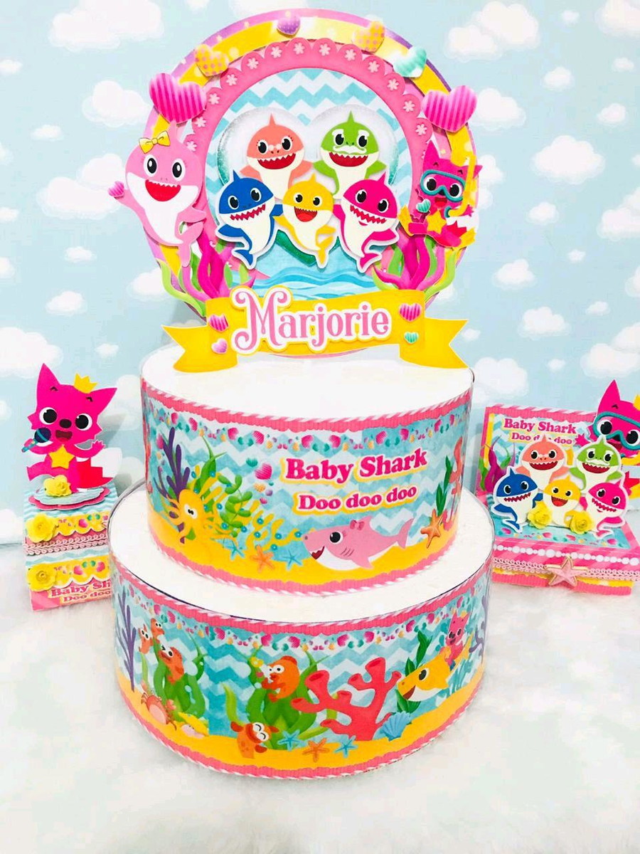 ARQUIVO DE CORTE KIT BABY SHARK ROSA (#1422) PDF E STUDIO - Imagem 3