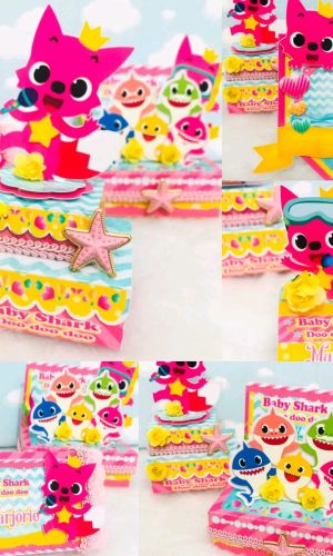 ARQUIVO DE CORTE KIT BABY SHARK ROSA (#1422) PDF E STUDIO