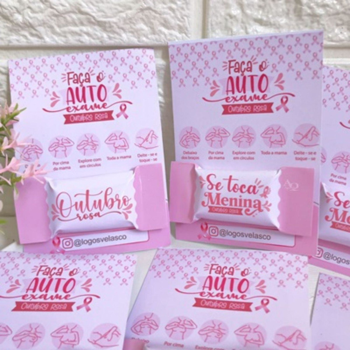 Arquivo De Corte Kit Balinhas Para Card Outubro Rosa #15389 - Imagem 2