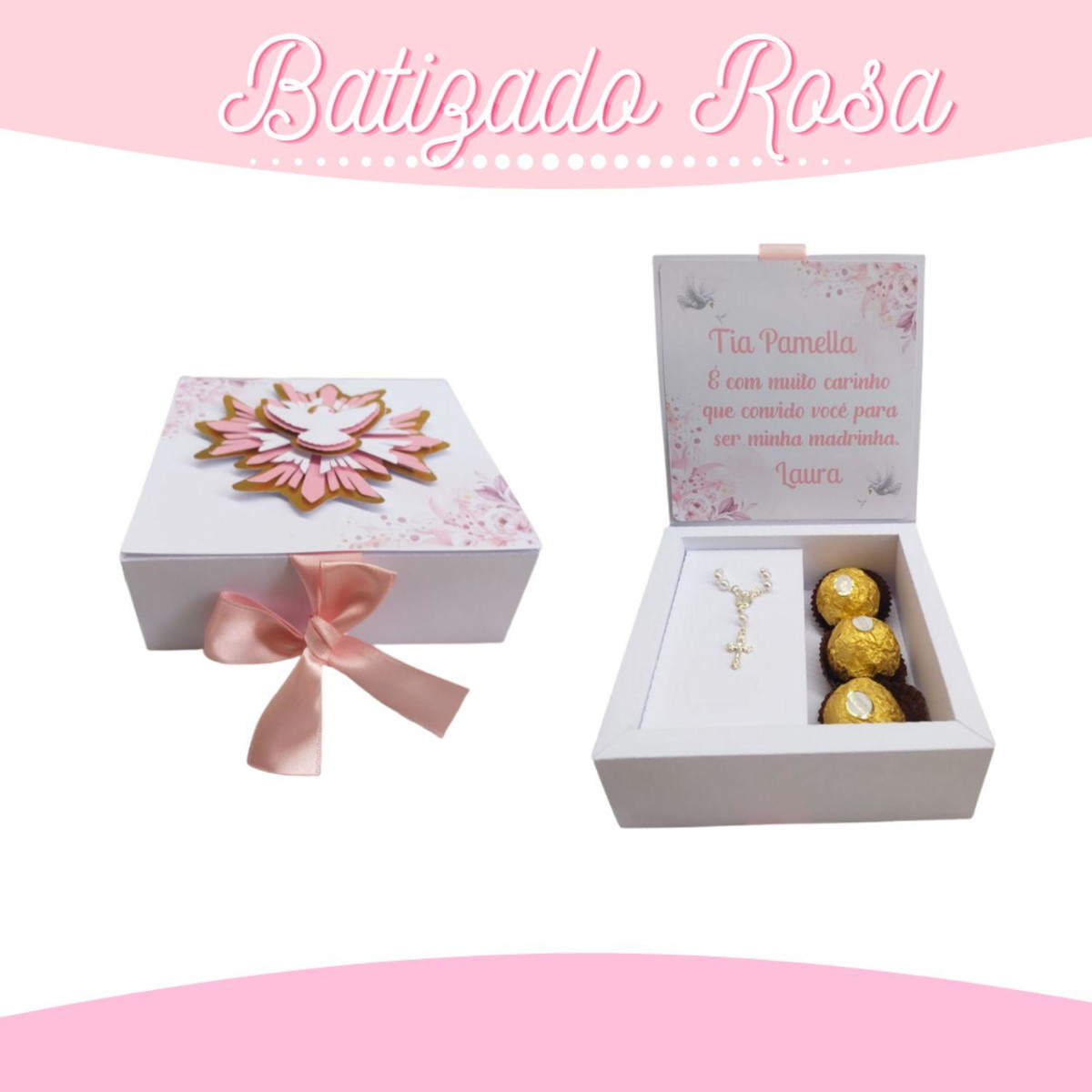 Arquivo de Corte Kit Batizado Rosa #13639