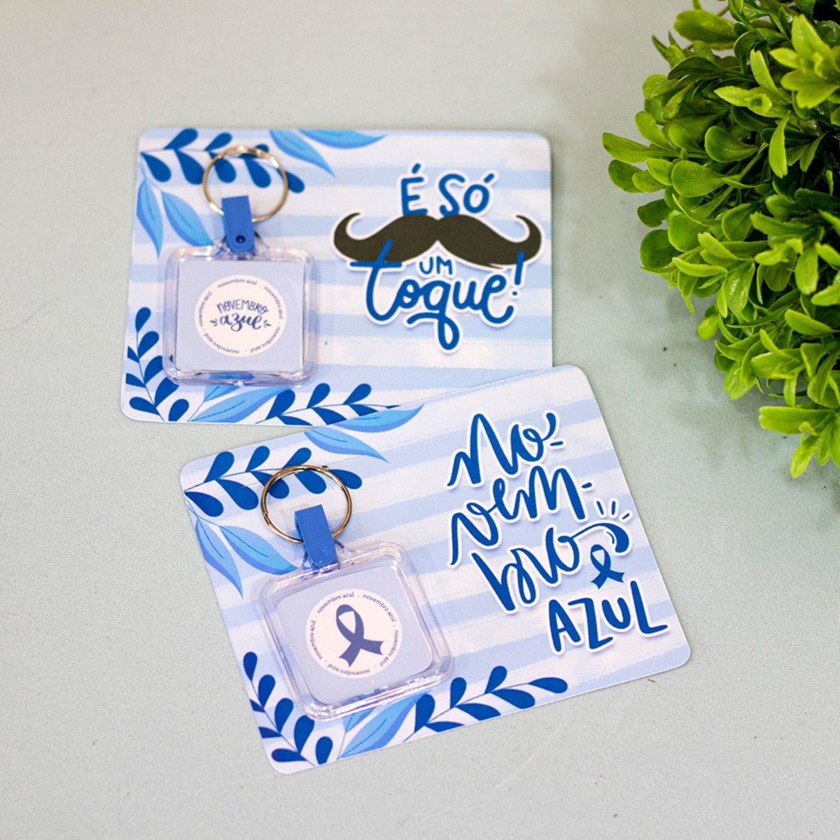 Arquivo de Corte Kit Card Chaveiro Novembro Azul #16525 - Imagem 3