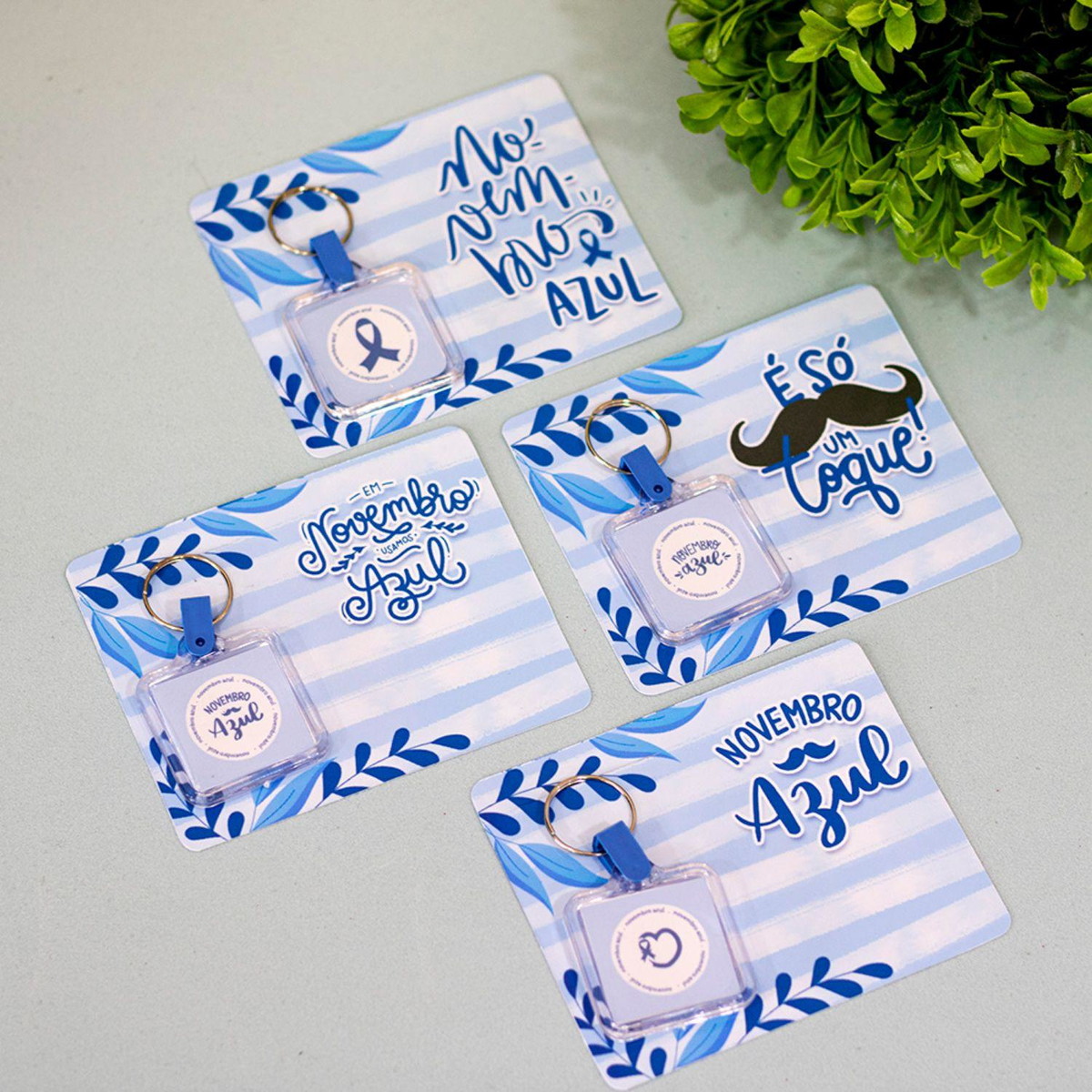 Arquivo de Corte Kit Card Chaveiro Novembro Azul #16525 - Imagem 2