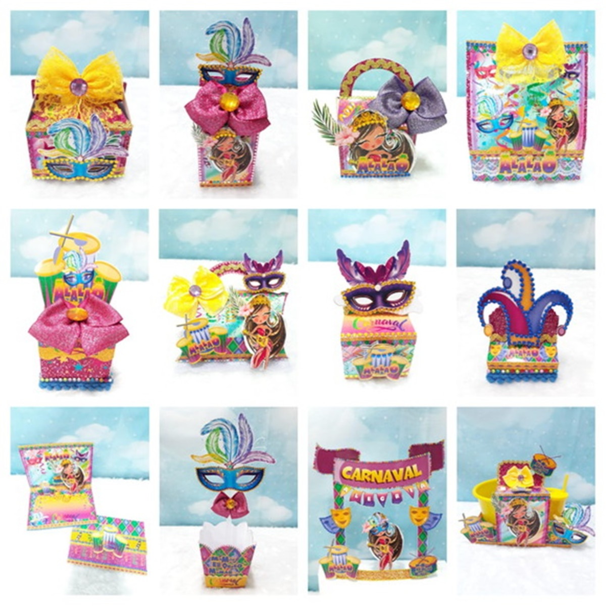 Arquivo de corte kit carnaval studio e pdf