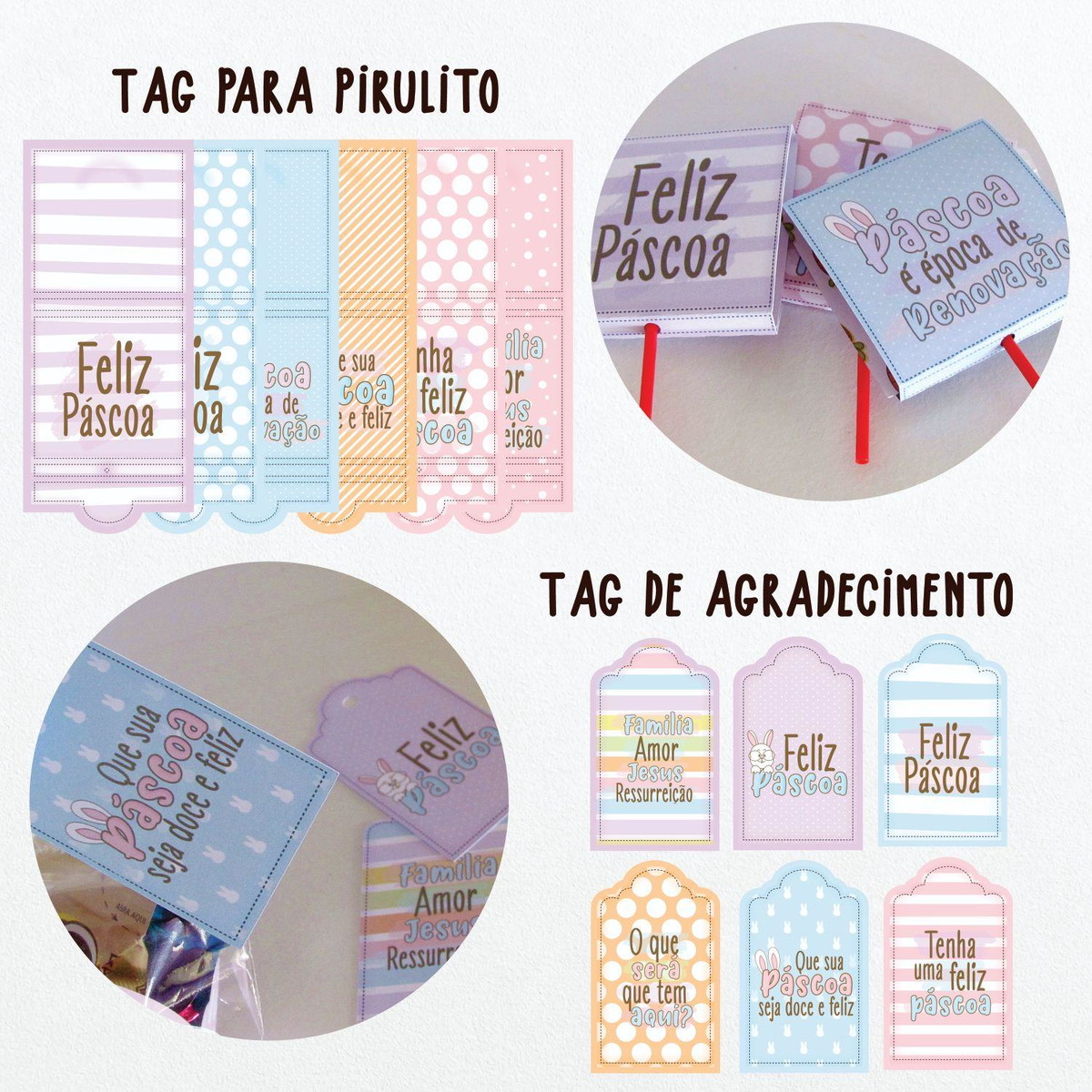 Arquivo de Corte Kit Digital Brindes Clientes Pascoa #13866 - Imagem 3