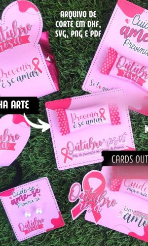 Arquivo de Corte Kit Digital Completo Outubro Rosa #15384