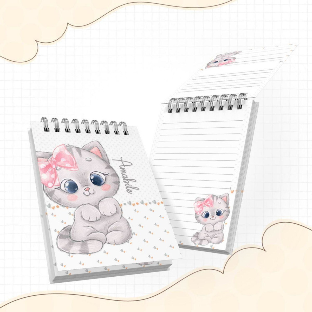 Arquivo de Corte Kit Etiqueta Escolar Gatinha 2023 #14645