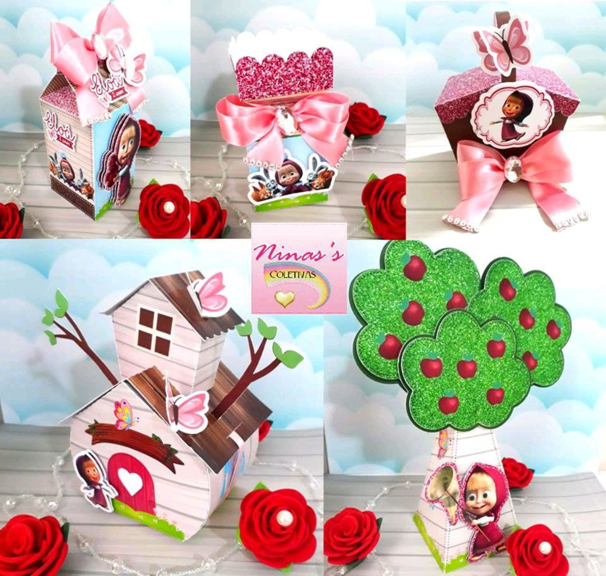 Arquivo de Corte Kit Marsha e o Urso #9075