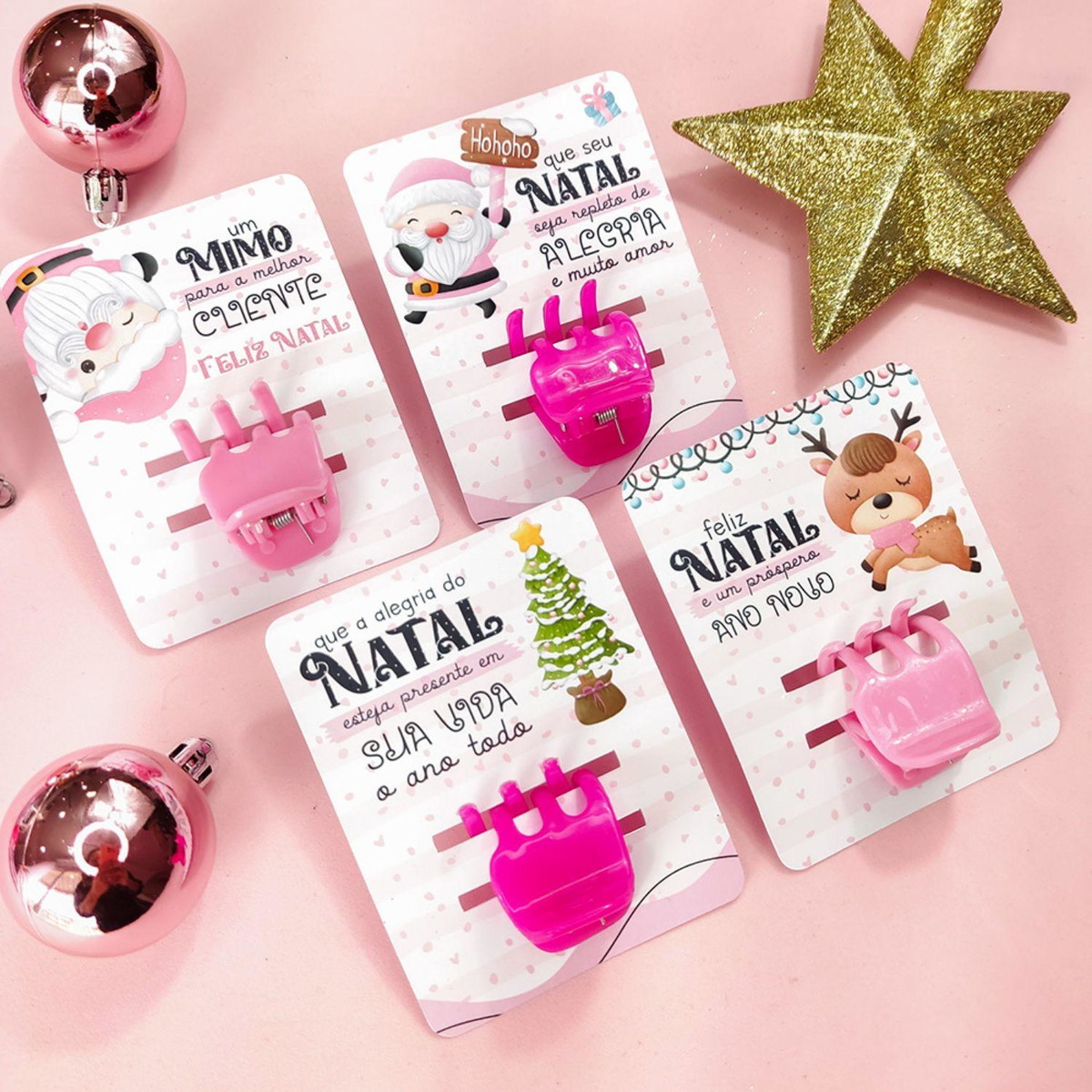 Arquivo de Corte Kit Natal Rosa Card Piranha #16562 - Imagem 2