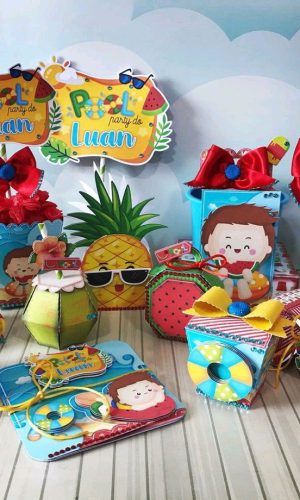 ARQUIVO DE CORTE KIT POOL PARTY - PDF E STUDIO