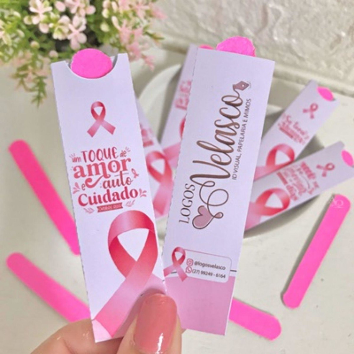 Arquivo de Corte Kit Porta Lixa Outubro Rosa #15394