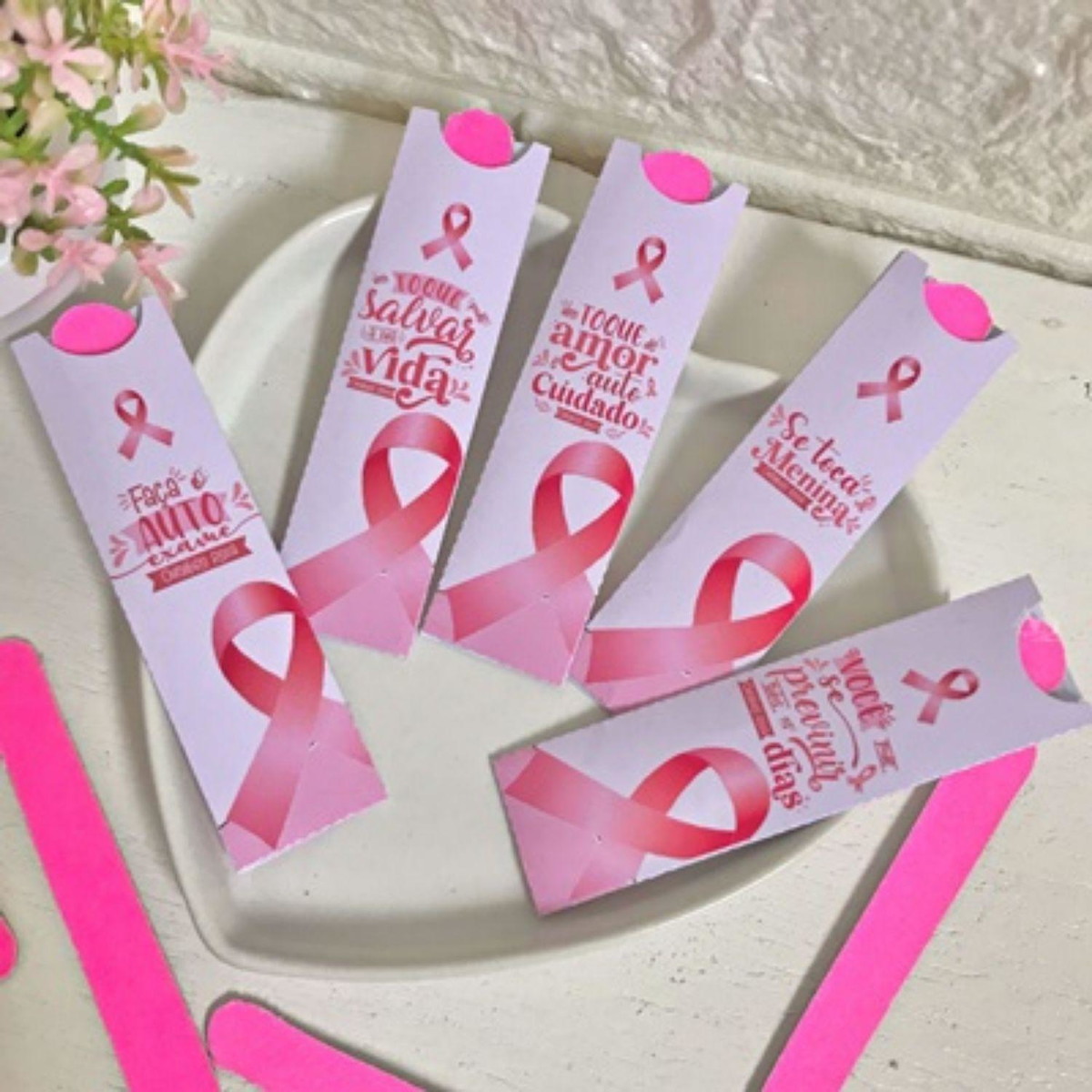 Arquivo de Corte Kit Porta Lixa Outubro Rosa #15394 - Imagem 2