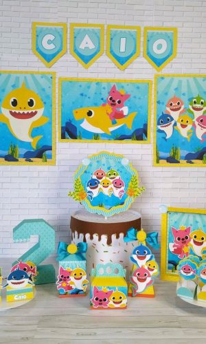 Arquivo de Corte Kit Só Um Bolinho Baby Shark #7042