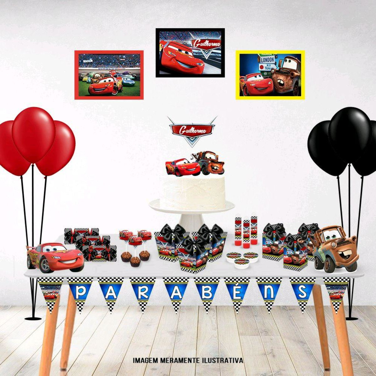 ARQUIVO DE CORTE KIT SÓ UM BOLINHO TEMA CARROS #8021