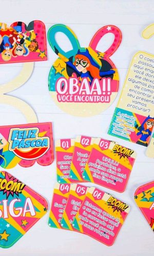 ARQUIVO DE CORTE PASCOA CAÇA AOS OVOS SUPER HEROINAS (#3357)
