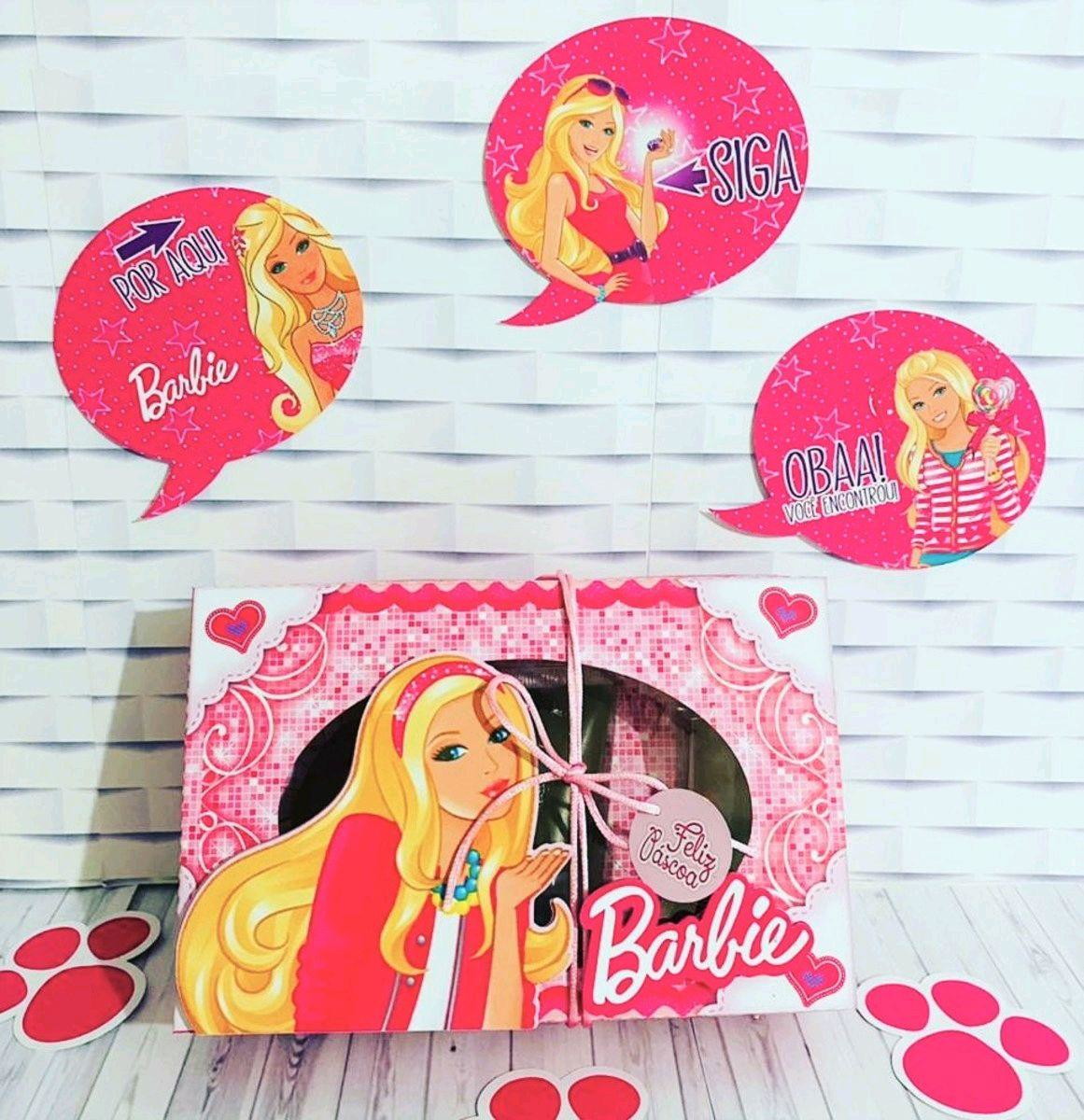 ARQUIVO DE CORTE PASCOA CAIXA MINI CONFEITEIRO BARBIE #3473 - Imagem 2